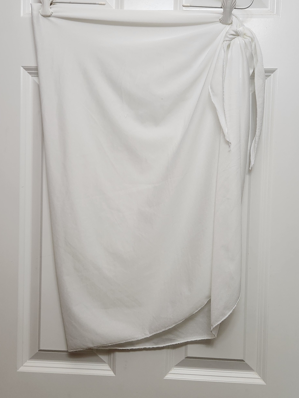 Women's, White, Wrap Bathing Suit Cover-up Skirt